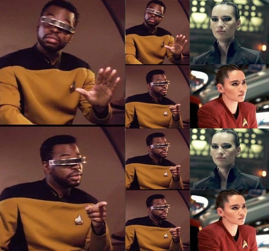 This meme is an image of Lieutenant Worf from Star Trek: The Next Generation, with a look of confusion or annoyance on his face. The image is captioned "When you're trying to have a serious conversation but everyone keeps interrupting you with memes".